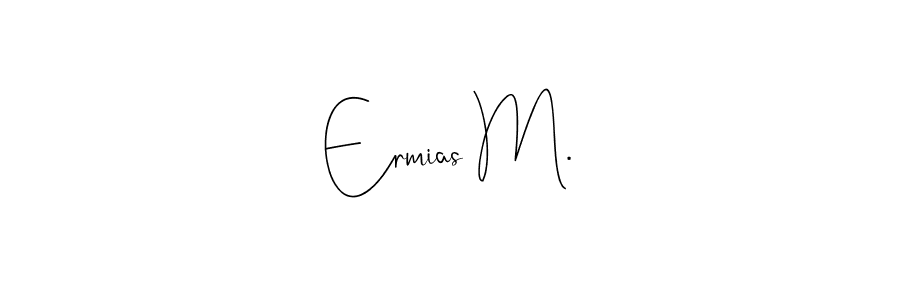 Andilay-7BmLP is a professional signature style that is perfect for those who want to add a touch of class to their signature. It is also a great choice for those who want to make their signature more unique. Get Ermias M. name to fancy signature for free. Ermias M. signature style 4 images and pictures png