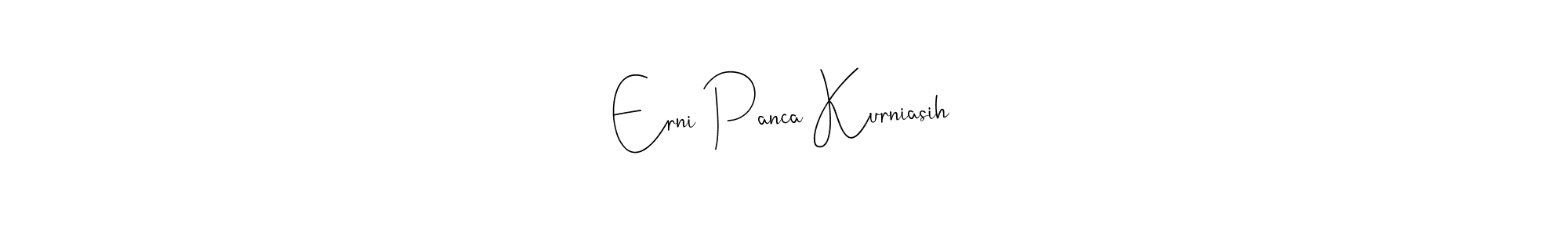 This is the best signature style for the Erni Panca Kurniasih name. Also you like these signature font (Andilay-7BmLP). Mix name signature. Erni Panca Kurniasih signature style 4 images and pictures png