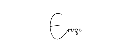 Looking for an artistic signature for Erugo? The Andilay-7BmLP calligraphy style gives a sophisticated flow suitable for business cards and emails. Erugo signature style 4 images and pictures png