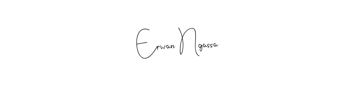 Make a beautiful signature design for name Erwan Ngassa. With this signature (Andilay-7BmLP) style, you can create a handwritten signature for free. Erwan Ngassa signature style 4 images and pictures png