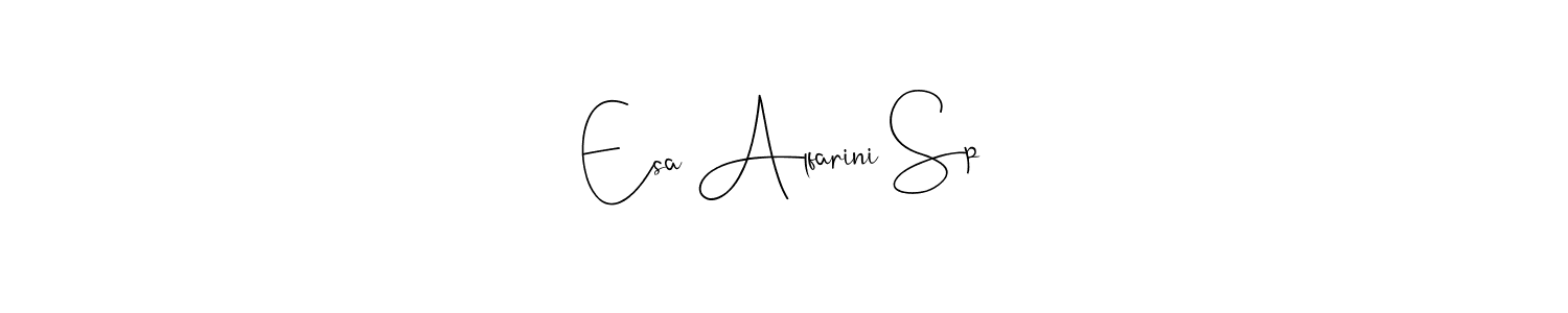 Here are the top 10 professional signature styles for the name Esa Alfarini Sp. These are the best autograph styles you can use for your name. Esa Alfarini Sp signature style 4 images and pictures png