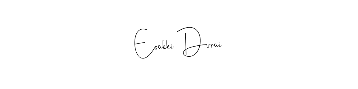 Use a signature maker to create a handwritten signature online. With this signature software, you can design (Andilay-7BmLP) your own signature for name Esakki Durai. Esakki Durai signature style 4 images and pictures png