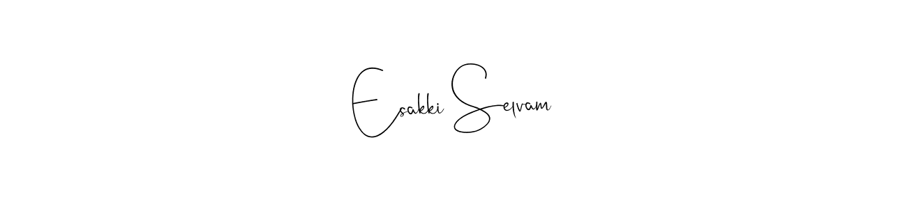 The best way (Andilay-7BmLP) to make a short signature is to pick only two or three words in your name. The name Esakki Selvam include a total of six letters. For converting this name. Esakki Selvam signature style 4 images and pictures png