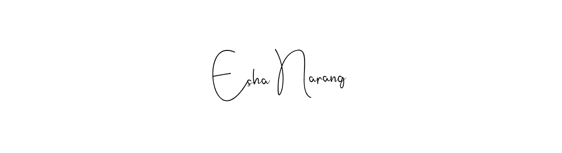 Make a beautiful signature design for name Esha Narang. Use this online signature maker to create a handwritten signature for free. Esha Narang signature style 4 images and pictures png