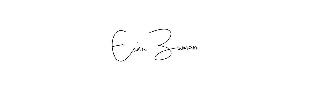 Design your own signature with our free online signature maker. With this signature software, you can create a handwritten (Andilay-7BmLP) signature for name Esha Zaman. Esha Zaman signature style 4 images and pictures png