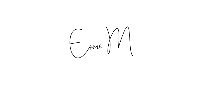 Make a beautiful signature design for name Esmé M. Use this online signature maker to create a handwritten signature for free. Esmé M signature style 4 images and pictures png