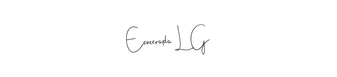 See photos of Esmeralda L G official signature by Spectra . Check more albums & portfolios. Read reviews & check more about Andilay-7BmLP font. Esmeralda L G signature style 4 images and pictures png
