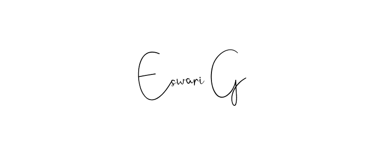 Also You can easily find your signature by using the search form. We will create Eswari G name handwritten signature images for you free of cost using Andilay-7BmLP sign style. Eswari G signature style 4 images and pictures png