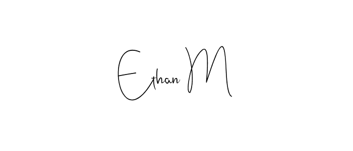 Use a signature maker to create a handwritten signature online. With this signature software, you can design (Andilay-7BmLP) your own signature for name Ethan M. Ethan M signature style 4 images and pictures png