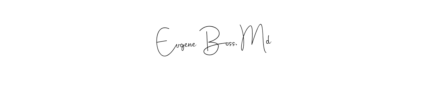 The best way (Andilay-7BmLP) to make a short signature is to pick only two or three words in your name. The name Eugene Boss, Md include a total of six letters. For converting this name. Eugene Boss, Md signature style 4 images and pictures png