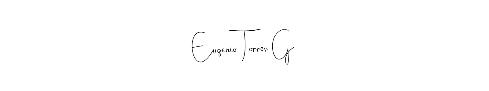 You can use this online signature creator to create a handwritten signature for the name Eugenio Torres G. This is the best online autograph maker. Eugenio Torres G signature style 4 images and pictures png