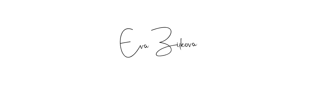 How to make Eva Zilkova name signature. Use Andilay-7BmLP style for creating short signs online. This is the latest handwritten sign. Eva Zilkova signature style 4 images and pictures png