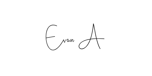 How to Draw Evan A signature style? Andilay-7BmLP is a latest design signature styles for name Evan A. Evan A signature style 4 images and pictures png