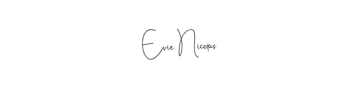 Make a beautiful signature design for name Evie Nicolas. With this signature (Andilay-7BmLP) style, you can create a handwritten signature for free. Evie Nicolas signature style 4 images and pictures png