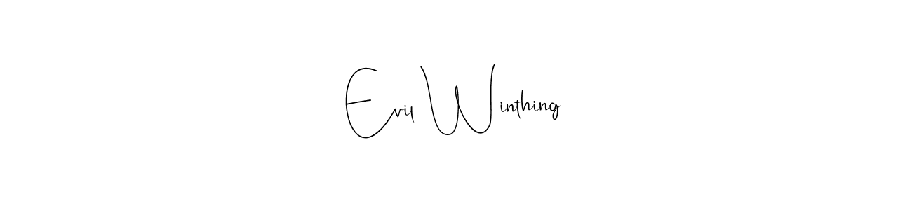 Use a signature maker to create a handwritten signature online. With this signature software, you can design (Andilay-7BmLP) your own signature for name Evil Winthing. Evil Winthing signature style 4 images and pictures png