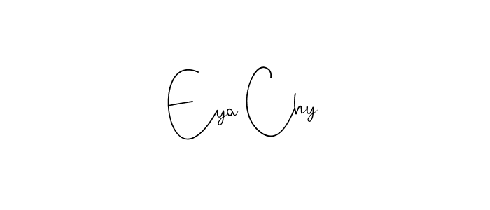 How to make Eya Chy name signature. Use Andilay-7BmLP style for creating short signs online. This is the latest handwritten sign. Eya Chy signature style 4 images and pictures png