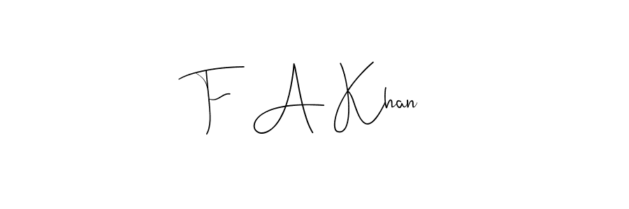 The best way (Andilay-7BmLP) to make a short signature is to pick only two or three words in your name. The name F  A Khan include a total of six letters. For converting this name. F  A Khan signature style 4 images and pictures png