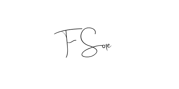 How to make F Sole name signature. Use Andilay-7BmLP style for creating short signs online. This is the latest handwritten sign. F Sole signature style 4 images and pictures png