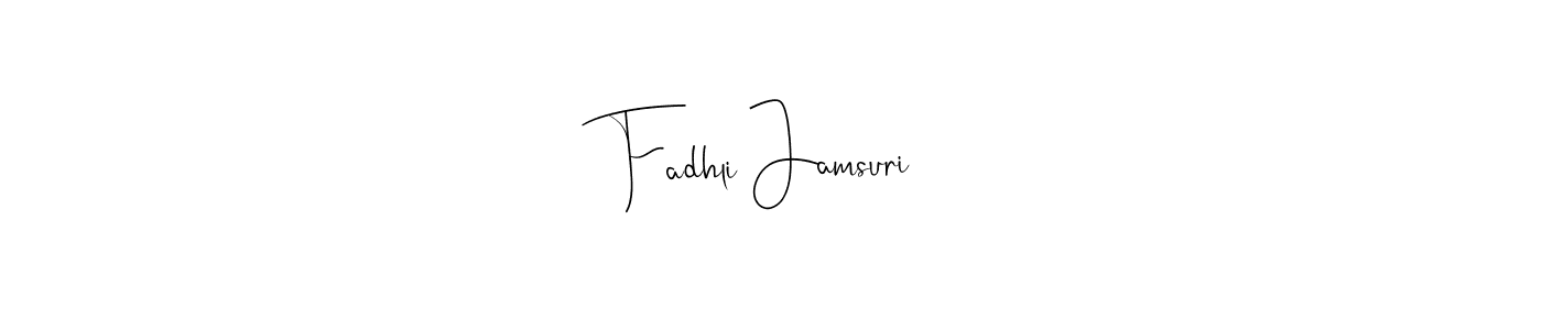 Fadhli Jamsuri stylish signature style. Best Handwritten Sign (Andilay-7BmLP) for my name. Handwritten Signature Collection Ideas for my name Fadhli Jamsuri. Fadhli Jamsuri signature style 4 images and pictures png