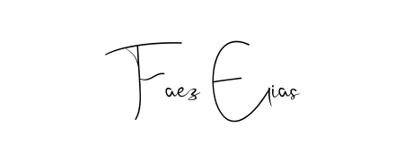 A timeless handwritten aesthetic for Faez Elias. The Andilay-7BmLP font gives your signature a handcrafted feel with natural curves. Faez Elias signature style 4 images and pictures png