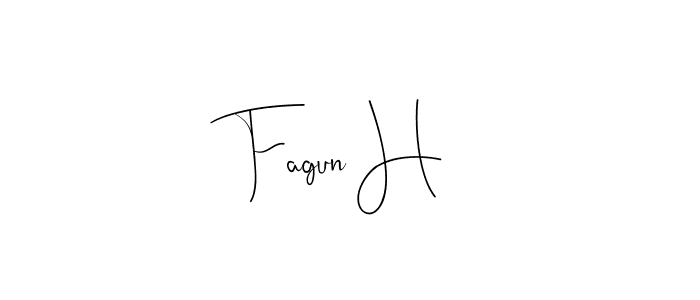Make a beautiful signature design for name Fagun H. Use this online signature maker to create a handwritten signature for free. Fagun H signature style 4 images and pictures png