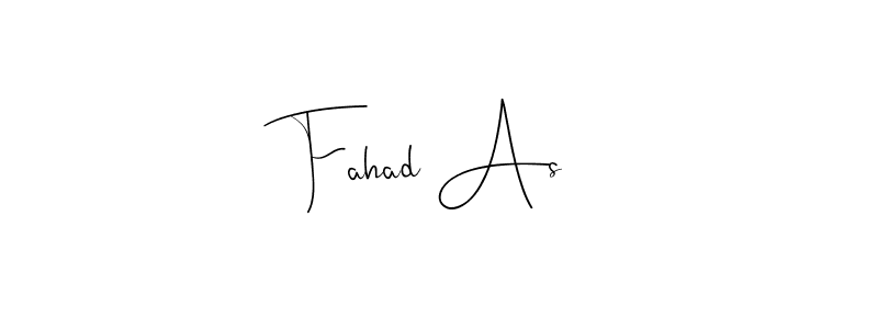 Use a signature maker to create a handwritten signature online. With this signature software, you can design (Andilay-7BmLP) your own signature for name Fahad As. Fahad As signature style 4 images and pictures png