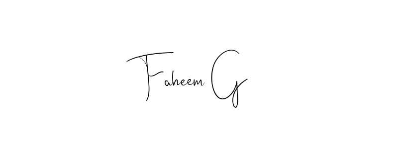 Faheem G stylish signature style. Best Handwritten Sign (Andilay-7BmLP) for my name. Handwritten Signature Collection Ideas for my name Faheem G. Faheem G signature style 4 images and pictures png