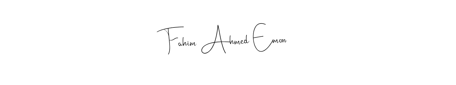 Also You can easily find your signature by using the search form. We will create Fahim Ahmed Emon name handwritten signature images for you free of cost using Andilay-7BmLP sign style. Fahim Ahmed Emon signature style 4 images and pictures png