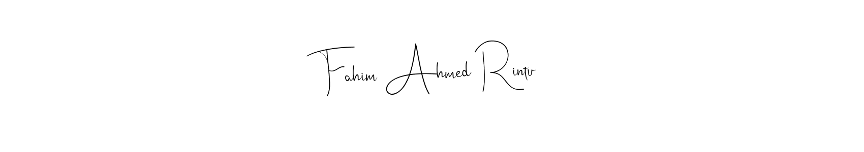 Make a beautiful signature design for name Fahim Ahmed Rintu. Use this online signature maker to create a handwritten signature for free. Fahim Ahmed Rintu signature style 4 images and pictures png