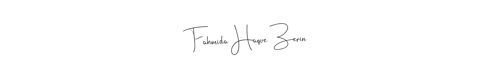 Design your own signature with our free online signature maker. With this signature software, you can create a handwritten (Andilay-7BmLP) signature for name Fahmida Haque Zerin. Fahmida Haque Zerin signature style 4 images and pictures png