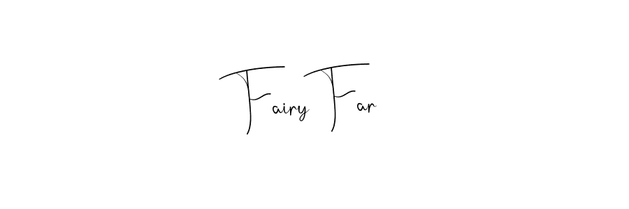 How to make Fairy Far name signature. Use Andilay-7BmLP style for creating short signs online. This is the latest handwritten sign. Fairy Far signature style 4 images and pictures png