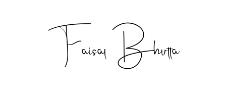 Create a personalized artistic stamp with Faisal Bhutta in Andilay-7BmLP font. Perfect for visual artists, designers, and influencers. Faisal Bhutta signature style 4 images and pictures png