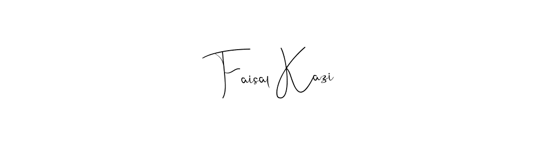 Create a beautiful signature design for name Faisal Kazi. With this signature (Andilay-7BmLP) fonts, you can make a handwritten signature for free. Faisal Kazi signature style 4 images and pictures png