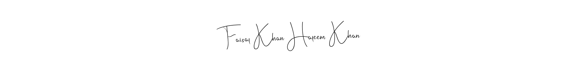 Also we have Faisal Khan Haleem Khan name is the best signature style. Create professional handwritten signature collection using Andilay-7BmLP autograph style. Faisal Khan Haleem Khan signature style 4 images and pictures png