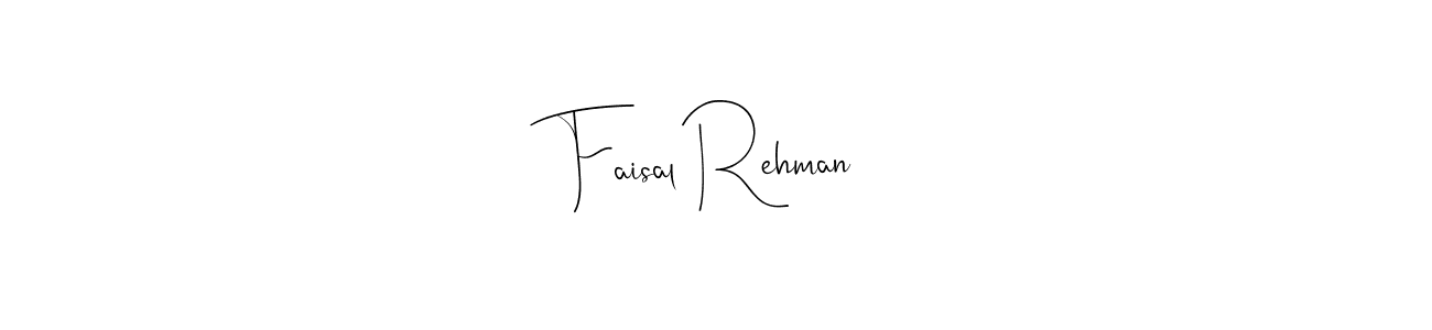 How to make Faisal Rehman name signature. Use Andilay-7BmLP style for creating short signs online. This is the latest handwritten sign. Faisal Rehman signature style 4 images and pictures png