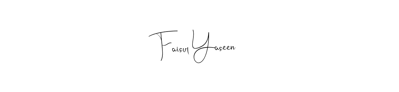 You should practise on your own different ways (Andilay-7BmLP) to write your name (Faisul Yaseen) in signature. don't let someone else do it for you. Faisul Yaseen signature style 4 images and pictures png