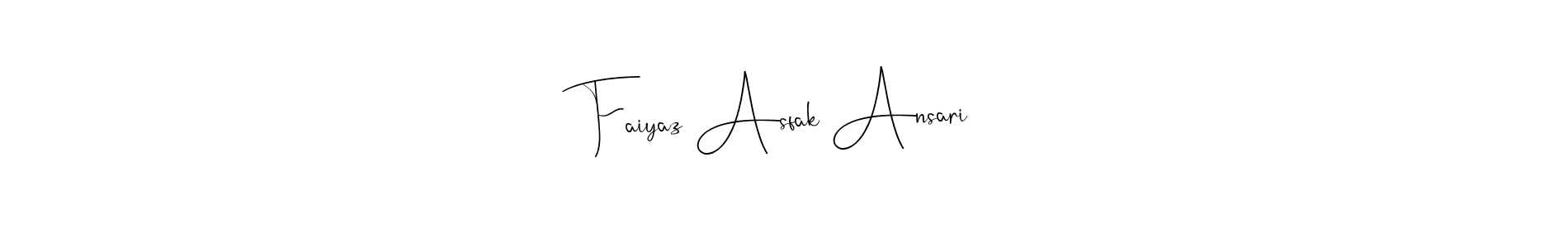 This is the best signature style for the Faiyaz Asfak Ansari name. Also you like these signature font (Andilay-7BmLP). Mix name signature. Faiyaz Asfak Ansari signature style 4 images and pictures png