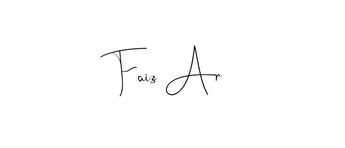 You should practise on your own different ways (Andilay-7BmLP) to write your name (Faiz Ar) in signature. don't let someone else do it for you. Faiz Ar signature style 4 images and pictures png