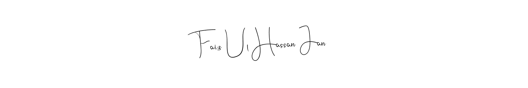 How to make Faiz Ul Hassan Jan signature? Andilay-7BmLP is a professional autograph style. Create handwritten signature for Faiz Ul Hassan Jan name. Faiz Ul Hassan Jan signature style 4 images and pictures png