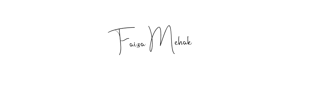 Design your own signature with our free online signature maker. With this signature software, you can create a handwritten (Andilay-7BmLP) signature for name Faiza Mehak. Faiza Mehak signature style 4 images and pictures png
