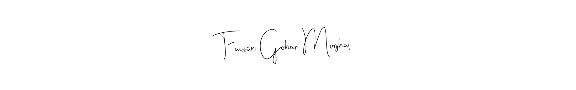 Also we have Faizan Gohar Mughal name is the best signature style. Create professional handwritten signature collection using Andilay-7BmLP autograph style. Faizan Gohar Mughal signature style 4 images and pictures png