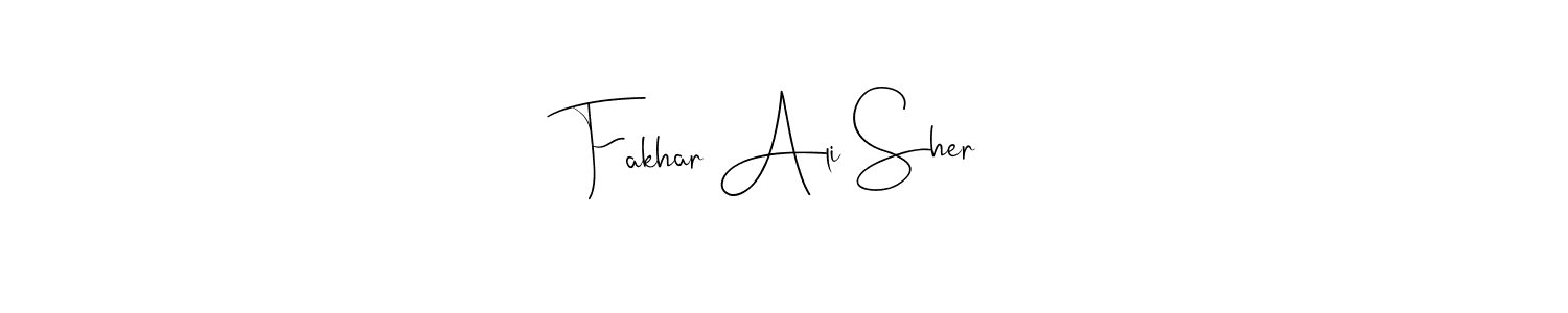 Also we have Fakhar Ali Sher name is the best signature style. Create professional handwritten signature collection using Andilay-7BmLP autograph style. Fakhar Ali Sher signature style 4 images and pictures png