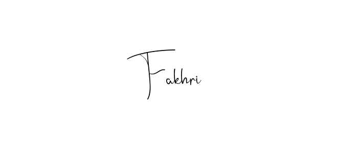 How to make Fakhri  name signature. Use Andilay-7BmLP style for creating short signs online. This is the latest handwritten sign. Fakhri  signature style 4 images and pictures png