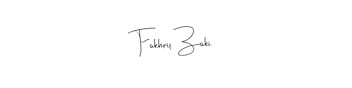 Use a signature maker to create a handwritten signature online. With this signature software, you can design (Andilay-7BmLP) your own signature for name Fakhril Zaki. Fakhril Zaki signature style 4 images and pictures png