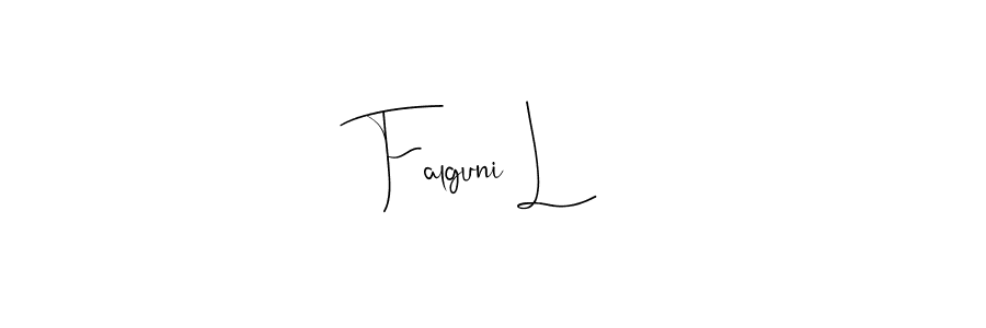 Create a beautiful signature design for name Falguni L. With this signature (Andilay-7BmLP) fonts, you can make a handwritten signature for free. Falguni L signature style 4 images and pictures png