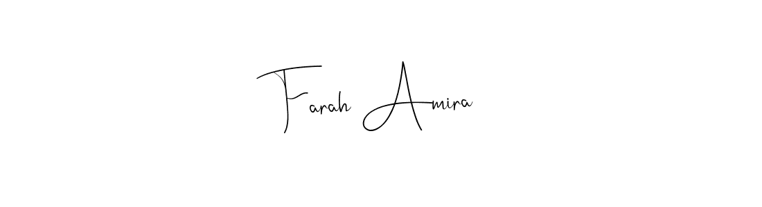 You should practise on your own different ways (Andilay-7BmLP) to write your name (Farah Amira) in signature. don't let someone else do it for you. Farah Amira signature style 4 images and pictures png