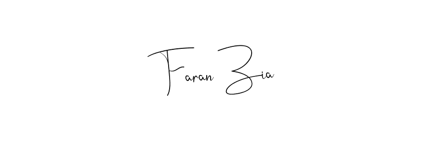 How to make Faran Zia name signature. Use Andilay-7BmLP style for creating short signs online. This is the latest handwritten sign. Faran Zia signature style 4 images and pictures png