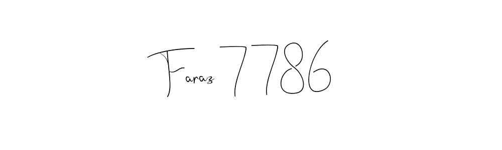 Use a signature maker to create a handwritten signature online. With this signature software, you can design (Andilay-7BmLP) your own signature for name Faraz 7786. Faraz 7786 signature style 4 images and pictures png