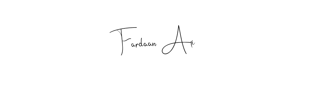 Make a beautiful signature design for name Fardaan Ali. Use this online signature maker to create a handwritten signature for free. Fardaan Ali signature style 4 images and pictures png