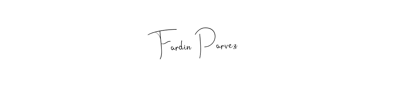 This is the best signature style for the Fardin Parvez name. Also you like these signature font (Andilay-7BmLP). Mix name signature. Fardin Parvez signature style 4 images and pictures png